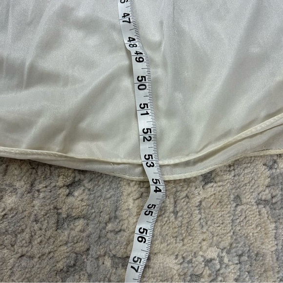 Vintage Quiet Moments Long White Satin Nylon Elegant Night Gown Large 1980s - Picture 4 of 9